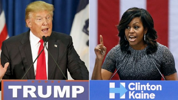 US election: Trump takes aim at First Lady Michelle Obama